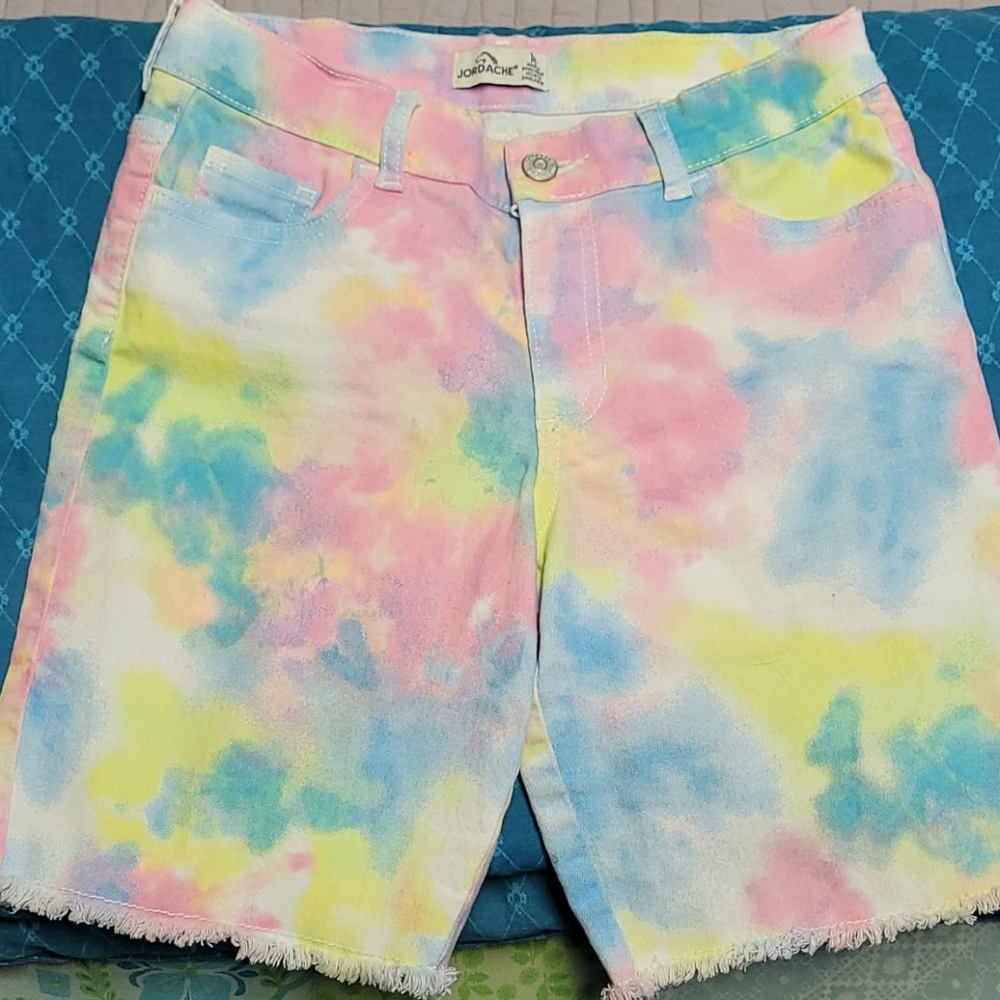 Denim stretch shorts